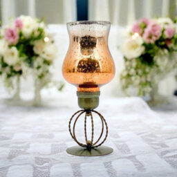 Minster 10 Inch Candle Holder - L14 X W14 X H31 Cm - Gold - thumbnail 4