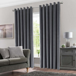 Ameha Grey Velvet Curtains 66X90 Inches Eyelet Ready Made Thermal Insulated Window Curtain Pair For Living Room Bedroom - thumbnail 6