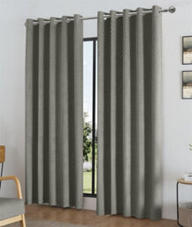 Luxury Living Temple Velvet Ring Top Curtains Silver - thumbnail 1