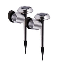 Pro elec 2 Pack Solar Led Path Spotlights Outdoor Garden Landscape Lights, Ip65 Waterproof - thumbnail 1