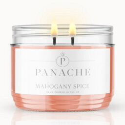 Panache Mahogany Spice Scented Candle - Double Wick - Warm Woody Spice Scent - thumbnail 1