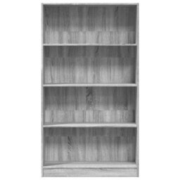 Berkfield Bookcase Grey Sonoma 80X24X143 Cm Engineered Wood - thumbnail 4