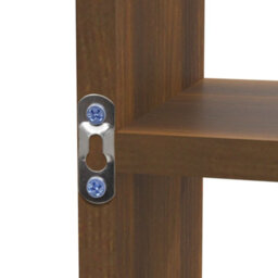 Berkfield Wall Display Shelf 8 Compartments Brown Oak - thumbnail 6