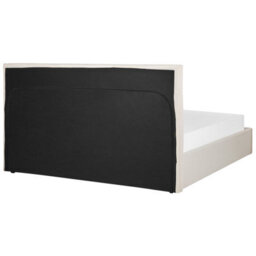Beliani Ottoman Bed Fabric Vion 180 X 200 Cm (Eu Super King) Light Beige - thumbnail 8