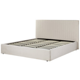 Beliani Ottoman Bed Fabric Vion 180 X 200 Cm (Eu Super King) Light Beige - thumbnail 6