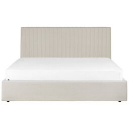 Beliani Ottoman Bed Fabric Vion 180 X 200 Cm (Eu Super King) Light Beige - thumbnail 7