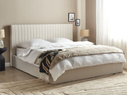 Beliani Ottoman Bed Fabric Vion 180 X 200 Cm (Eu Super King) Light Beige - thumbnail 2