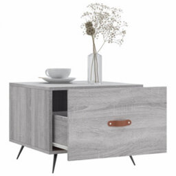 Berkfield Coffee Table Grey Sonoma 50X50X40 Cm Engineered Wood - thumbnail 4