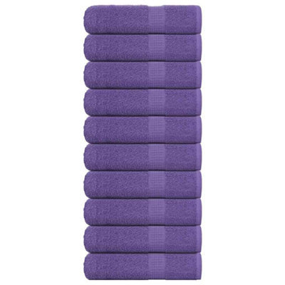 Berkfield Bath Towels 10 Pcs Purple 100X150 Cm 360 Gsm 100% Cotton - image 1