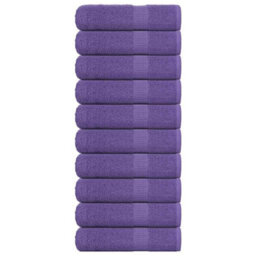 Berkfield Bath Towels 10 Pcs Purple 100X150 Cm 360 Gsm 100% Cotton