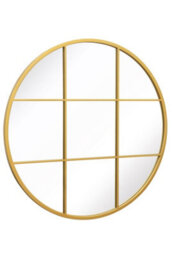 "Mirroroutlet - The Circulus - Gold Metal Frame Round Garden Wall Mirror 39"" X 39"" (100 X 100 Cm)" - thumbnail 4