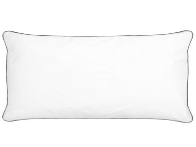 Wyld And Coco Japara Cotton Pillow 40 X 80 Cm White High-Profile With Satin Piping - image 1