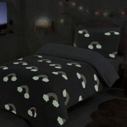 Smart Living Luxurious Glow In The Dark Fleece Duvet Cover With Pillowcases - thumbnail 2