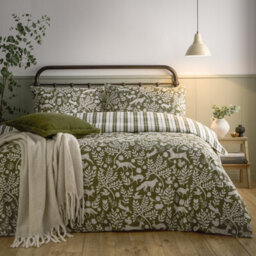 Furn. Skandi Woodland Brushed Cotton Duvet Cover Set, Double, Multicolour
