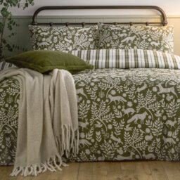 Furn. Skandi Woodland Brushed Cotton Duvet Cover Set, Double, Multicolour - thumbnail 4