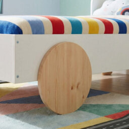 Nöa & Nani Noa & Nani Toddler Car Bed In White & Natural Pine Jonas - thumbnail 3