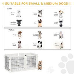 Pawhut Freestanding Pet Dog Gate 6 Panel Foldable Wooden Playpen 432Cm Long - thumbnail 8
