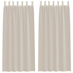 Berkfield Modern Curtains With Curtains 2 Pcs Sand Polyester