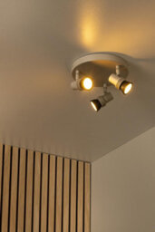 Lucide Kianti - Ceiling Spotlight 21 Cm - 3Xgu10 - Taupe - thumbnail 3
