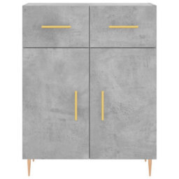 Berkfield Highboard Concrete Grey 69.5X34X180 Cm Engineered Wood - thumbnail 8