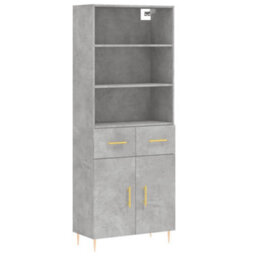 Berkfield Highboard Concrete Grey 69.5X34X180 Cm Engineered Wood - thumbnail 2
