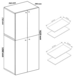 Vcm Xxl Wood Large Shoe Cabinet Lona 9 - thumbnail 3