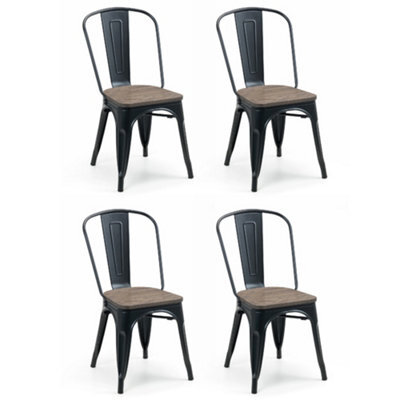 Oakham Ashford Premium Metal Dining Chairs - Set Of 4 - image 1