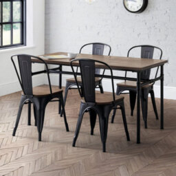Oakham Ashford Premium Metal Dining Chairs - Set Of 4 - thumbnail 5
