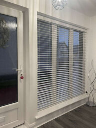 Furnished Made To Measure Faux Wood Venetian Blinds - Dark Grey 50mm Slats Blinds For Windows And Doors (W)180Cm (L)210Cm - thumbnail 6