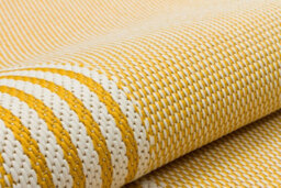 Bordered Yellow Modern Easy To Clean Dining Room Rug-160Cm X 230Cm - thumbnail 2
