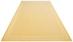 Bordered Yellow Modern Easy To Clean Dining Room Rug-160Cm X 230Cm - thumbnail 5