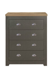 Birlea Highgate 4 Drawer Chest Dark Grey - thumbnail 6