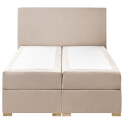Beliani Divan Bed With Storage Fabric Major 120 X 200 Cm (Eu Small Double) Taupe - thumbnail 5