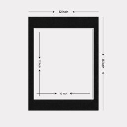 Ak Frames 16X12 Black Picture Mounts To Fit 12X10 Aperture Size - Mount Board Only (No Frame Included) - thumbnail 3