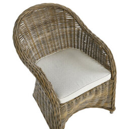 Beliani Susua Rattan Garden Armchair With Cushion, Indoor & Outdoor, Natural - thumbnail 6