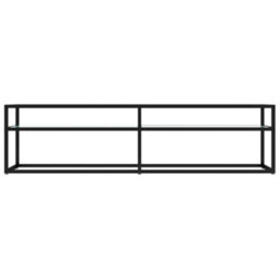 Berkfield Sturdy Tv Cabinet White Marble 160X40X40.5 Cm Tempered Glass - thumbnail 3