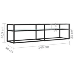 Berkfield Sturdy Tv Cabinet White Marble 160X40X40.5 Cm Tempered Glass - thumbnail 7