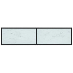 Berkfield Sturdy Tv Cabinet White Marble 160X40X40.5 Cm Tempered Glass - thumbnail 5