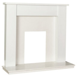 Adam Buxton Fireplace In Pure White & White Marble, 48 Inch - thumbnail 2