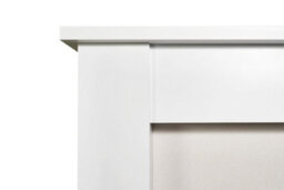 Adam Buxton Fireplace In Pure White & White Marble, 48 Inch - thumbnail 4