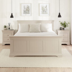 The Furniture Market Wilmslow Dove Grey Painted 4Ft 6In Double Size Panel Bed - thumbnail 3