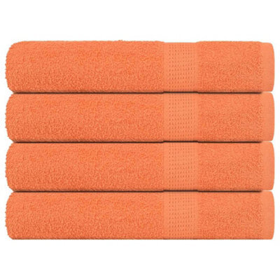 Berkfield Towels 4 Pcs Orange 100X200 Cm 360 Gsm 100% Cotton - image 1