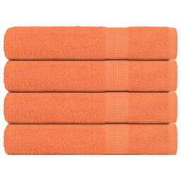 Berkfield Towels 4 Pcs Orange 100X200 Cm 360 Gsm 100% Cotton - thumbnail 1