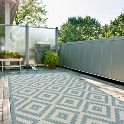 The Rugs Ecology Collection Outdoor Rugs In Aqua  100Aq - image 1