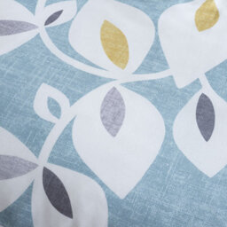 Catherine Lansfield Inga Leaf Reversible Double Duvet Cover Set With Pillowcases Teal Green - thumbnail 4