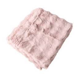 Living And Home Pink Thickened Faux Rabbit Fur Knitted Sofa Cushion Cover/sofa Throw, 180Cm W X 90Cm D - thumbnail 7