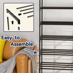 Breeins Large Capacity Multifunctional Fashionable Steel Tube Shoe Rack - thumbnail 7