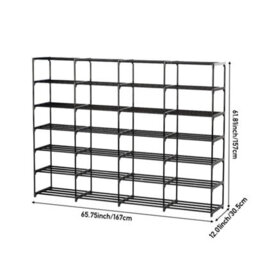 Breeins Large Capacity Multifunctional Fashionable Steel Tube Shoe Rack - thumbnail 6