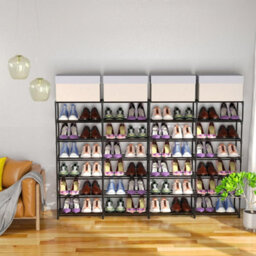 Breeins Large Capacity Multifunctional Fashionable Steel Tube Shoe Rack - thumbnail 2