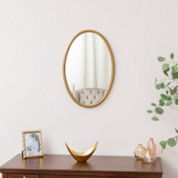 Melody Maison Gold Oval Metal Framed Wall Mirror - 60Cm X 40Cm - thumbnail 5